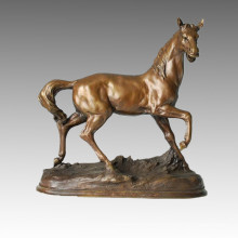 Animal Bronze Sculpture Horse Decoration Brass Statue Tpal-091